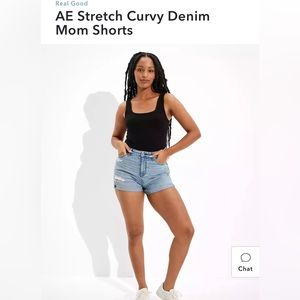 Women’s American Eagle Stretch Curvy Mom Jean Shorts, size 6